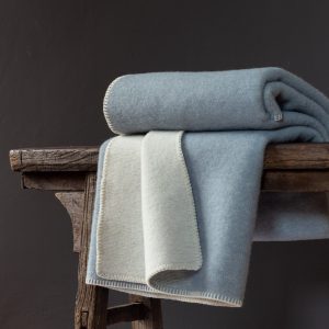 Blauwe deken van Nieuw-Zeelandse wol