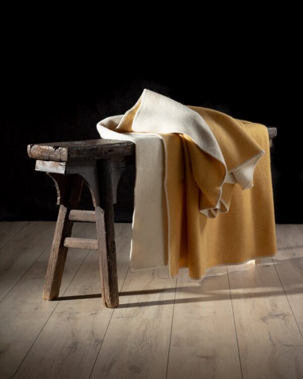 Wool Bed Blanket in yellow | MoST