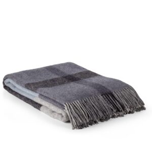 Pure Wool Plaid in grey-blue