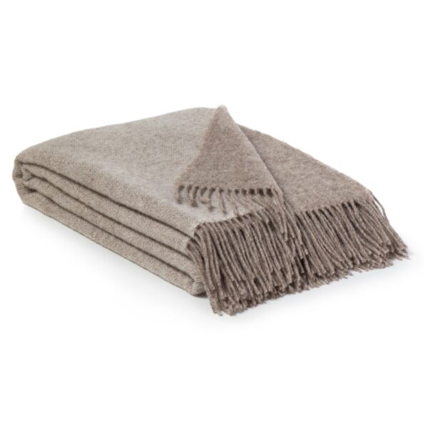 Wool Throw Cappuccino in beige | MoST