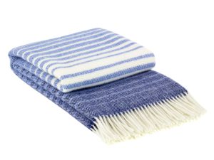 Gradient blue wool throw blanket | MoST