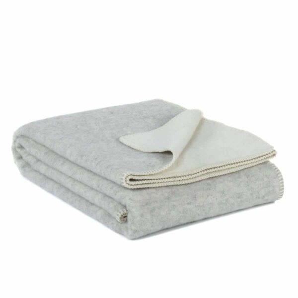 Wool Bed Blanket in light grey | MoST