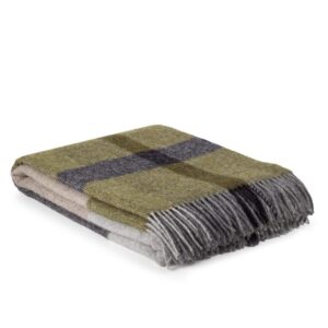 Pure Wool Plaid in moss green
