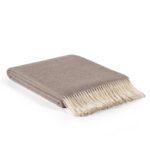 Merino-Cashmere throw in brown