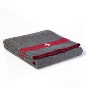 100% Wool Swiss Army Blanket in grey | MoST