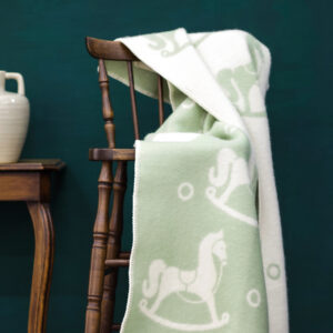 Baby wool blanket in green | MoST