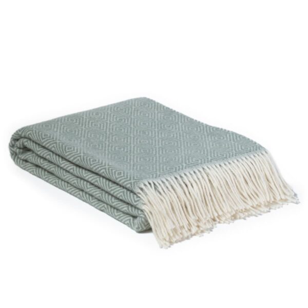 Wool throw Venice in mint green colour | MoST
