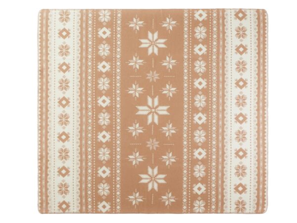 Warm Merino wool Blanket Nordic in beige | MoST