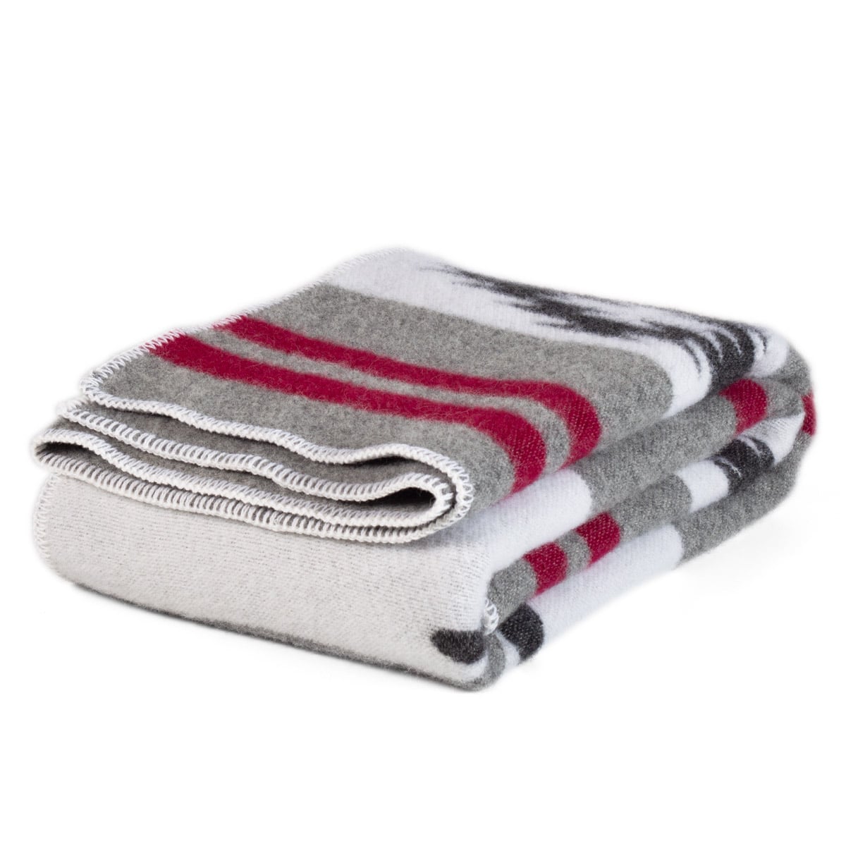 Wool throw blanket CARPATHIAN – grey