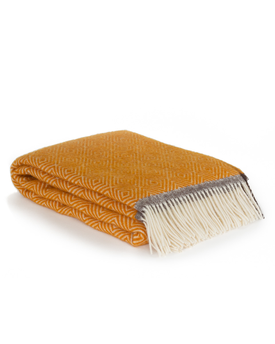 Wool Throw Blanket VENEZIA Yellow