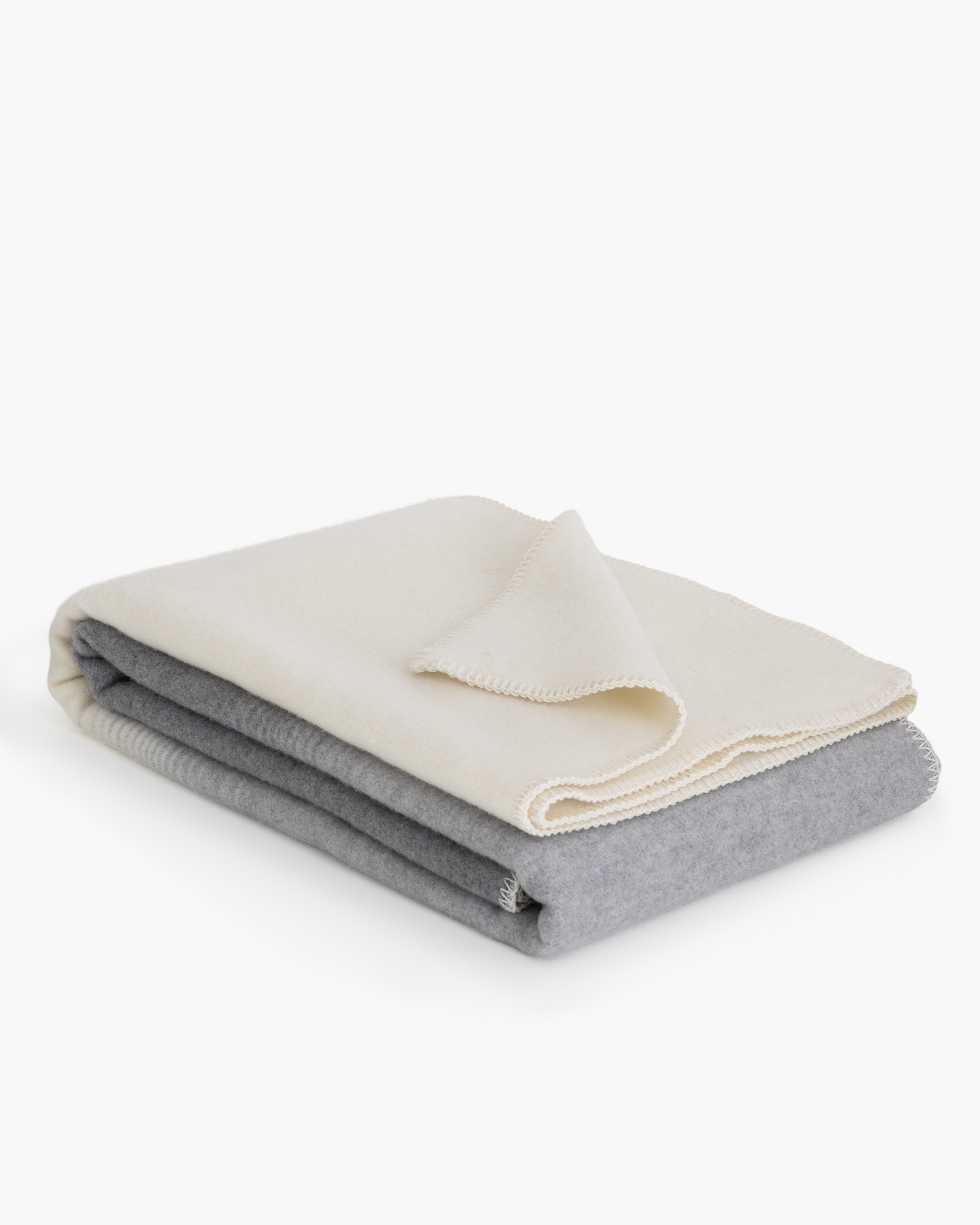 Merino/cashmere Bed Blanket SILVER CLOUD – single