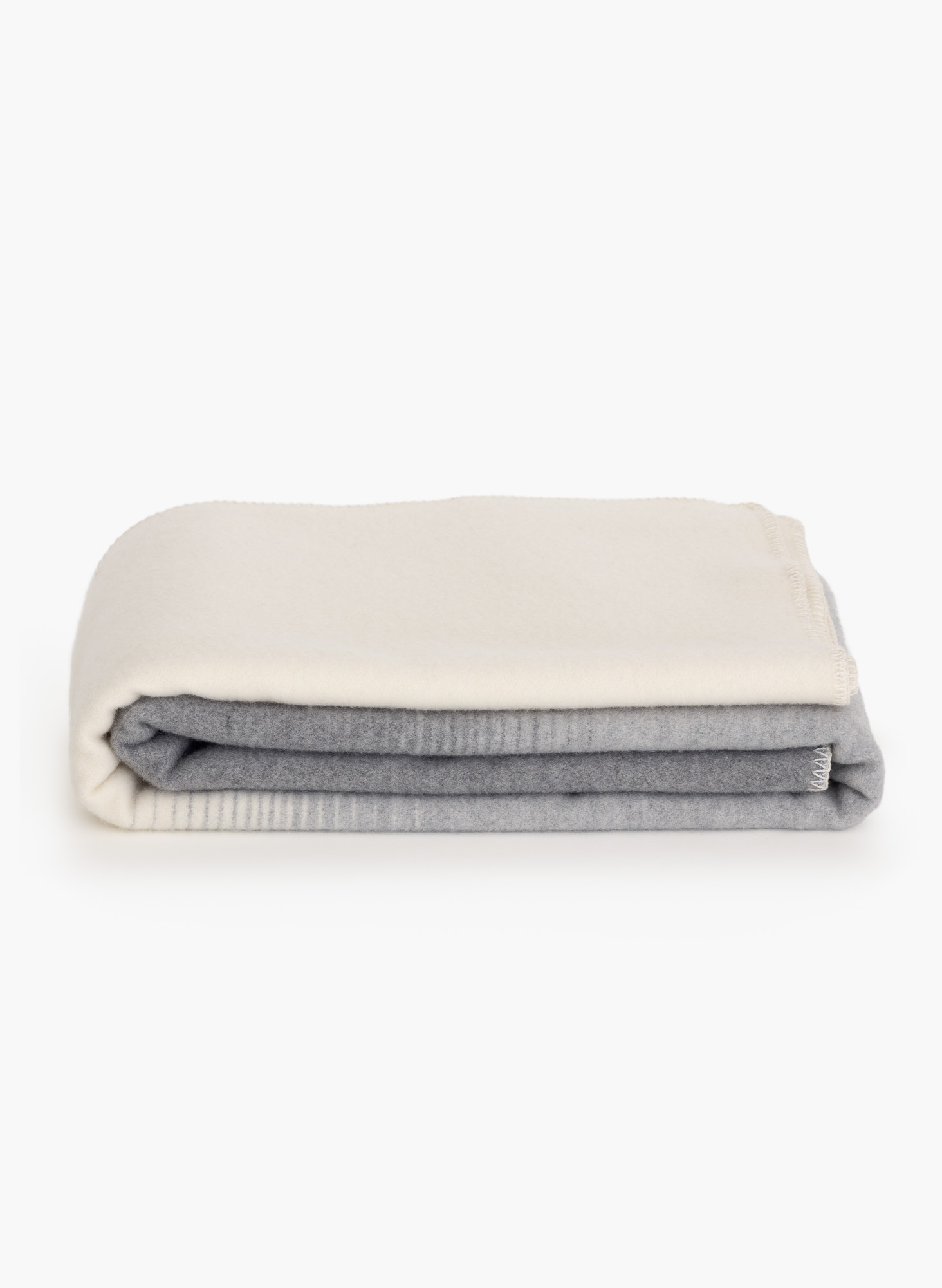 Merino/cashmere Bed Blanket IVORY MIST – double