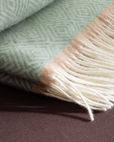 Wool Throw Blanket VENEZIA Mint