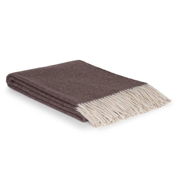 Cashmere/Merino Throw Blanket TIBET – brown