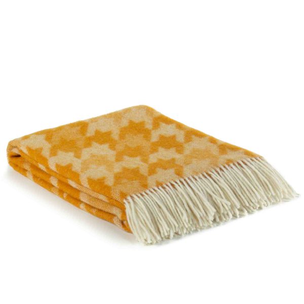 Wool Throw Blanket LUCCA yellow