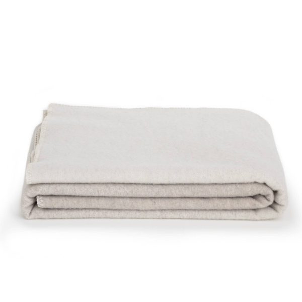 Merino/cashmere Bed Blanket IVORY DUNE – single