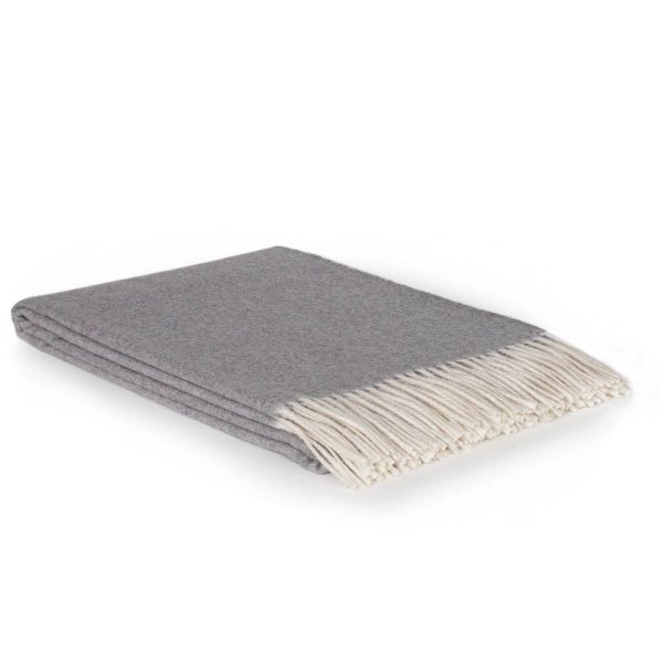 Cashmere/Merino Throw Blanket TIBET – gray