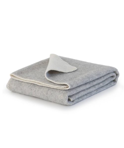 Wool crib blanket GRAY VIOLET – 100 x 140 cm