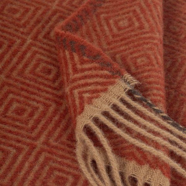 Wool throw blanket VENEZIA Ketchup