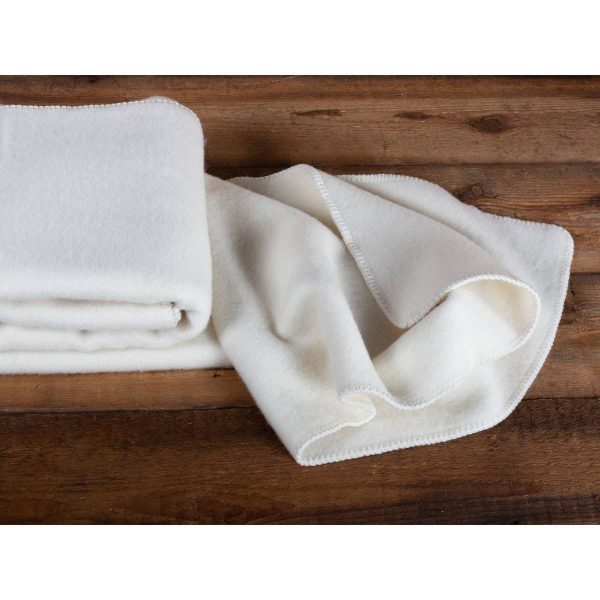 Wool bed blanket ICE BEAR – single