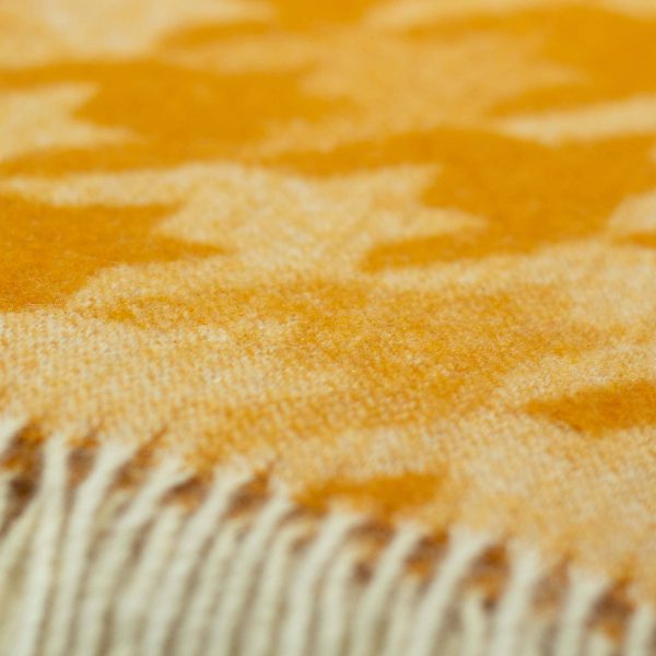 Wool throw blanket LUCCA yellow