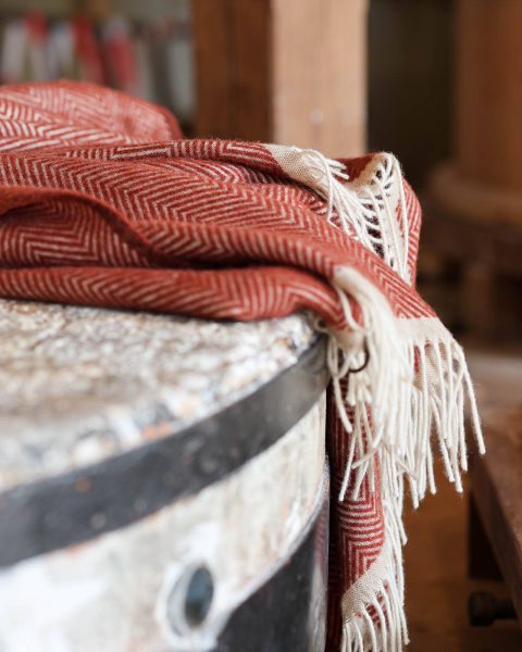 Wool throw blanket Denver Terra