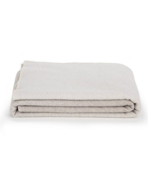 Soft Cashmere & Merino wool bed blanket IVORY DUNE single
