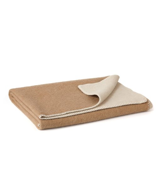 Wool crib blanket CAMEL – 100 x 140 cm