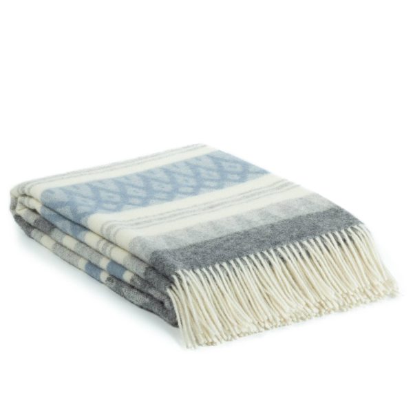 Wool throw blanket UGLE blue
