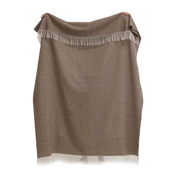 Undyed Mongolian wool throw blanket SELENGE