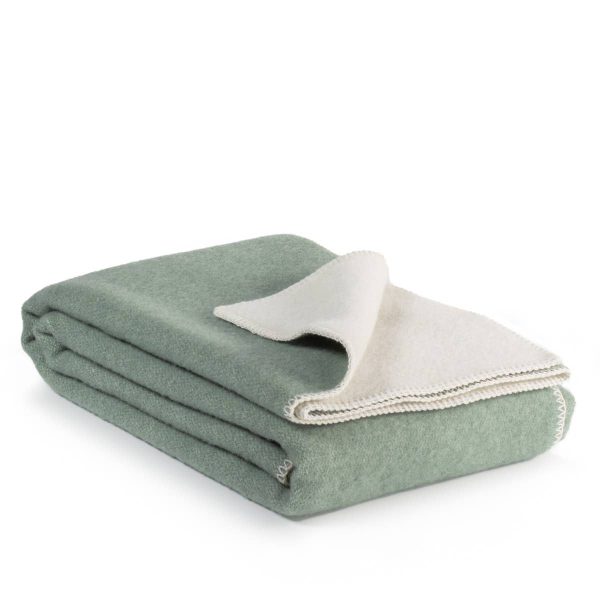Wool bed blanket COOL MINT – double