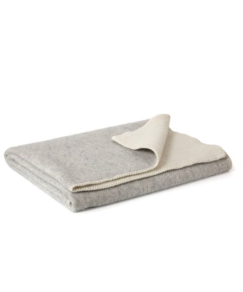 Wool crib blanket GRAY VIOLET – 100 x 140 cm