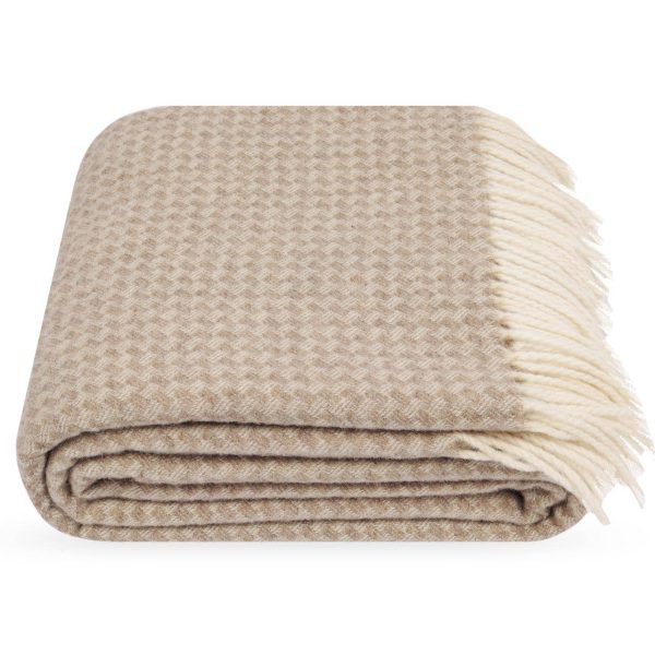 Undyed Mongolian wool throw blanket KENTII 
