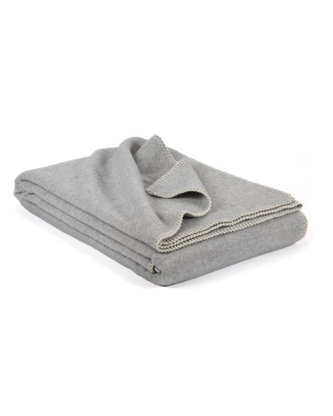Soft Cashmere & Merino wool blanket LUMA SOFT single-gray