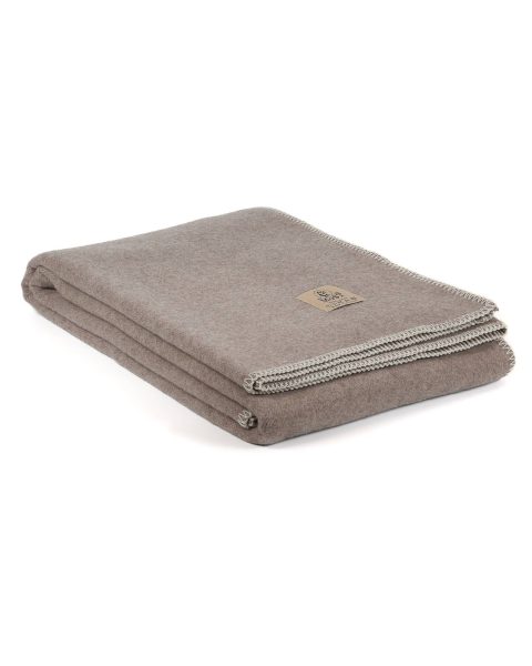Soft Cashmere & Merino wool blanket LUMA SOFT single-brown