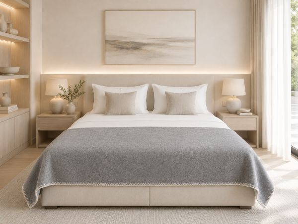 Wool bed runner WILD DOVE – 130 x 250 cm