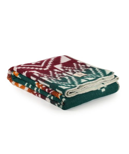 Wool bed blanket VYR PINE – single – green