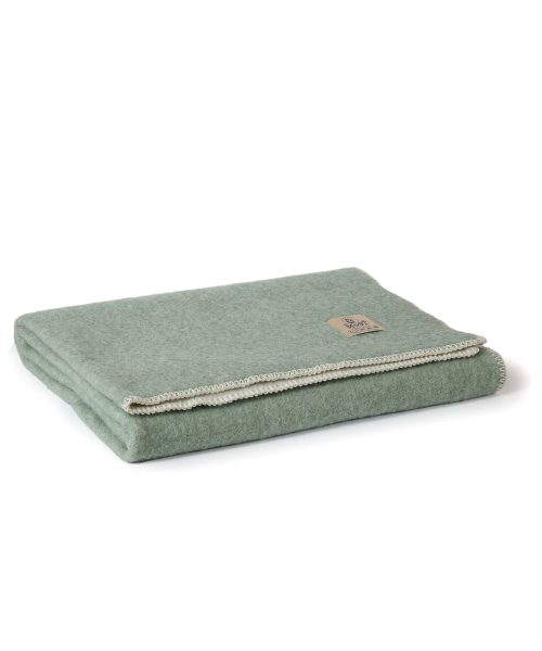 Wool crib blanket COOL MINT – 100 x 140 cm